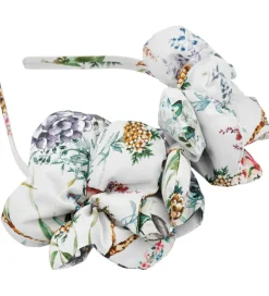 Christina Rohde Hårbøjle - Blågrå m. Blomster