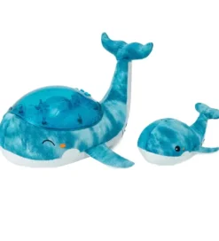 Cloud-B Natlampe m. Lyd - Tranquil Whale m. Unge - 30x28x13 cm -