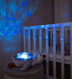 Cloud-B Natlampe m. Lyd - Tranquil Penquin - 30 cm - Grå