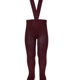 Condor Strømpebukser m. Seler - Rib - Syrah