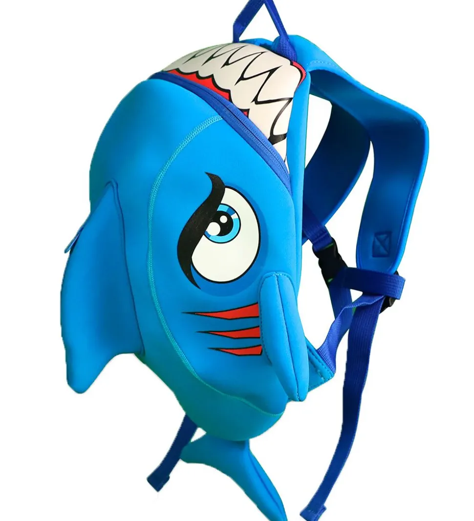 Crazy Safety Børnehavetaske - Shark - Blå