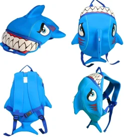 Crazy Safety Børnehavetaske - Shark - Blå