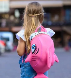 Crazy Safety Børnehavetaske - Shark - Pink