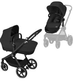 Cybex Klapvogn/Barnevogn - Eos Lux - 2-i-1 - Moon Black