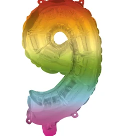 Decorata Party Foileballon - 95 cm - No 9 - Rainbow