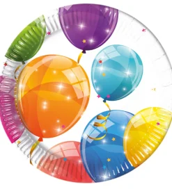 Decorata Party Paptallerkner - 8-pak - 23 cm - Sparkling Balloon