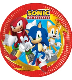 Decorata Party Paptallerkner - 8-pak - 23 cm - Sonic Speed