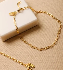 Design Letters Armbånd - Chunky Square - Small - 18K Guldbelagt