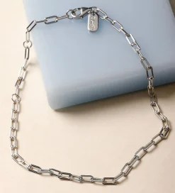 Design Letters Armbånd - Chunky Square - Small - Sølv