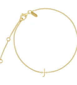 Design Letters Armbånd - J - 18K Guldbelagt