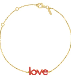 Design Letters Armbånd - Keywords Chain - 18k Guldbelagt - Coral