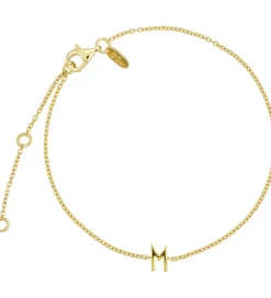 Design Letters Armbånd - M - 18K Guldbelagt