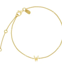Design Letters Armbånd - W - 18K Guldbelagt