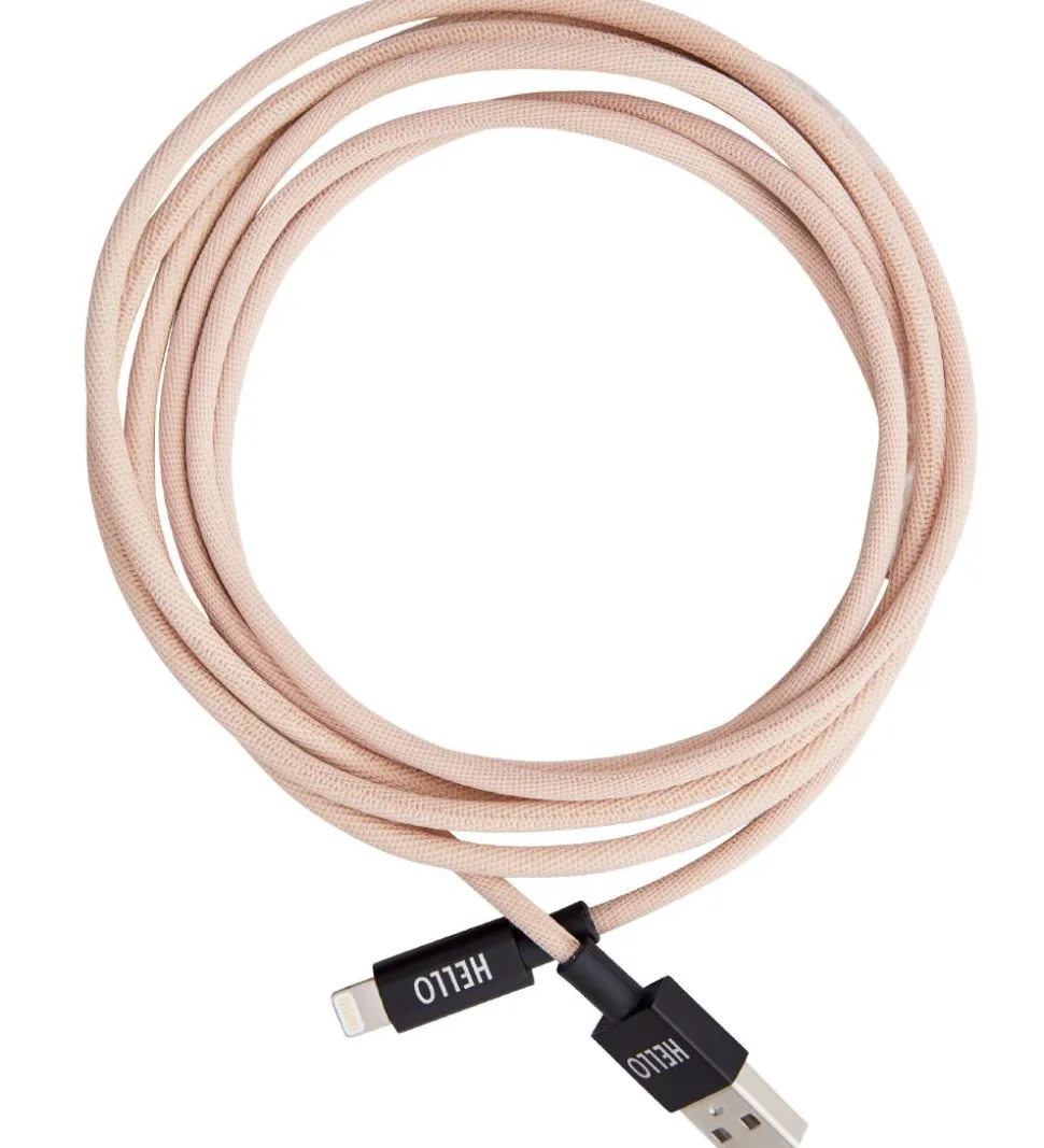 Design Letters Opladerkabel - iPhone - USB-A/Lightning - Rosa