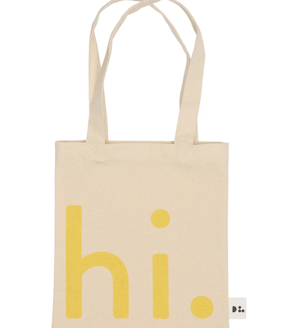 Design Letters Shopper - Lille - Hi - Natur/Gul