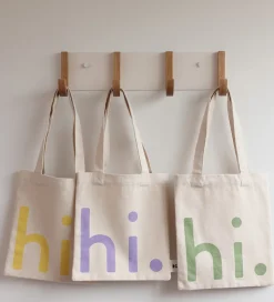 Design Letters Shopper - Lille - Hi - Natur/Gul
