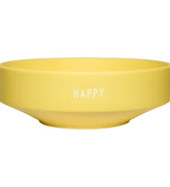 Design Letters Skål - Large - Favorite - Happy - Gul