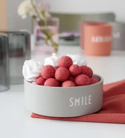 Design Letters Skål - Smile - Grå