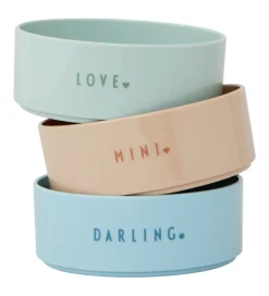 Design Letters Skålsæt - 3-pak - Favourite - Green/Blue/Beige