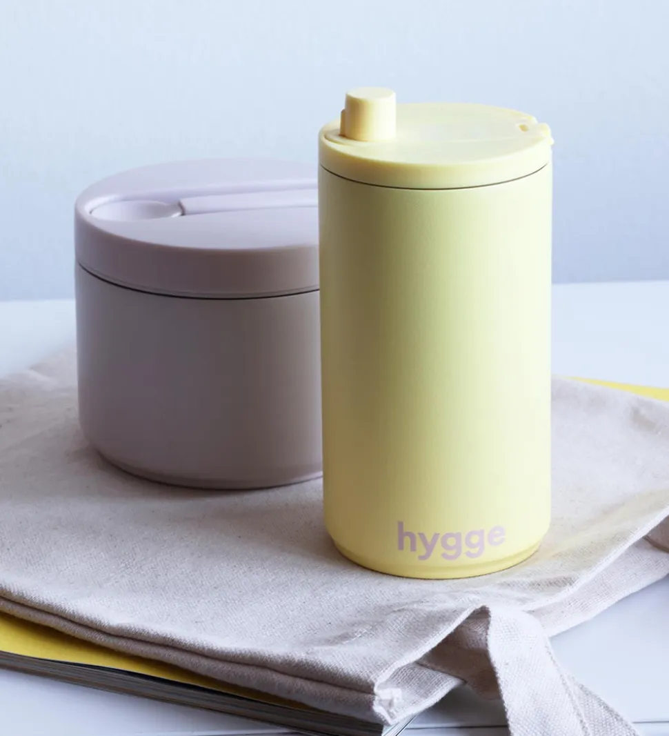 Design Letters Termokrus - Travel - Hygge - 350ml - Gul