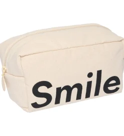 Design Letters Toilettaske - Smile - Natur/Sort