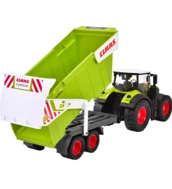 Dickie Toys Traktor - CLAAS Traktor m. Trailer - Lys/Lyd