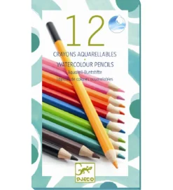 Djeco Farveblyanter - Akvarel - 12 stk. - Multifarvet
