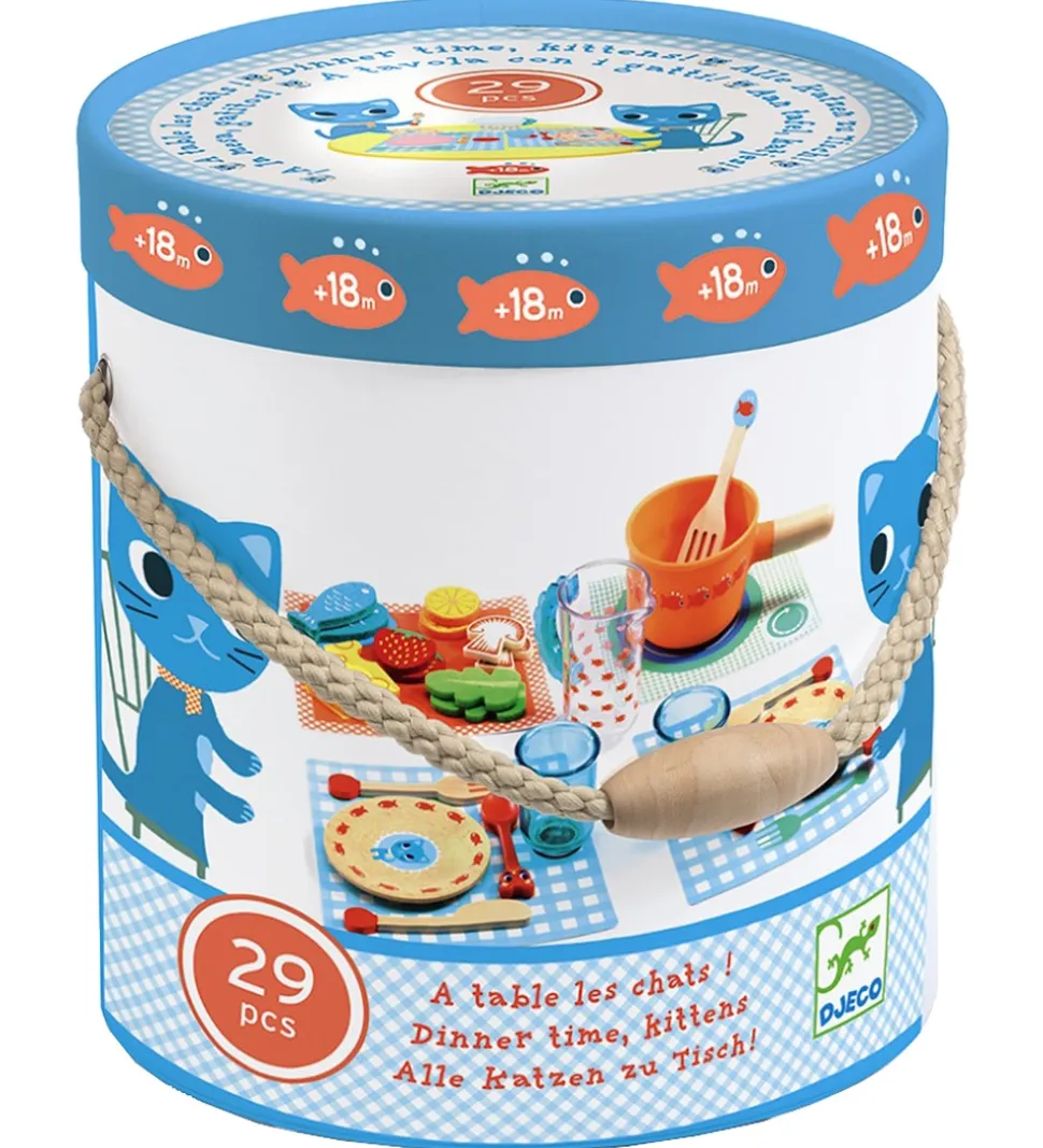 Djeco Legemad - 29 Dele - Spisetid, Katte!