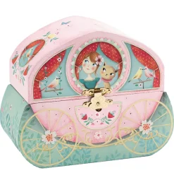 Djeco Smykkeskrin m. Musik - 14x17x8 cm - Køretur