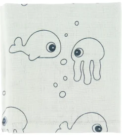 Done By Deer Babysvøb - 120x120 - 2 stk - Sea Friends - Blå