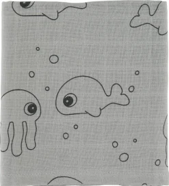 Done By Deer Babysvøb - 120x120 - 2 stk - Sea Friends - Grå