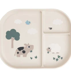 Done By Deer Inddelt Tallerken - Tiny Farm - Powder