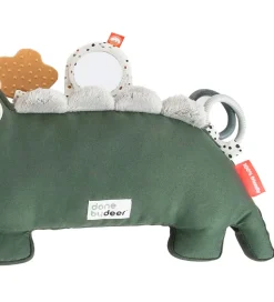 Done By Deer Pude m. Aktivitetslegetøj - Croco - 41 cm - Grøn