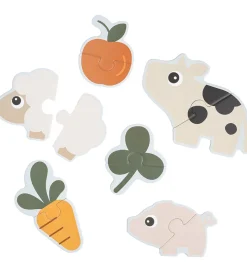 Done by Deer Puslespil - 12 stk - Tiny Farm Colour Mix