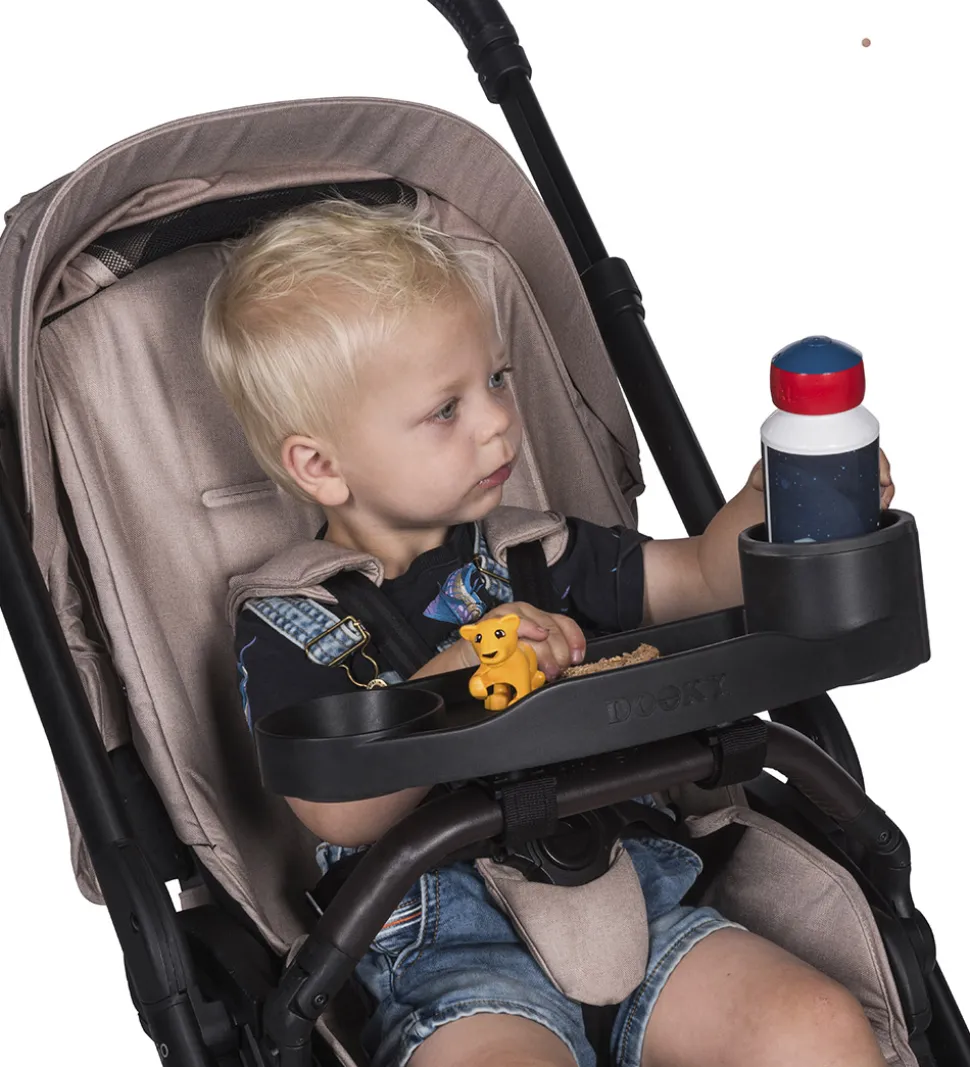 Dooky Aktivitetsbakke/Snackbakke Til Barnevogn/Klapvogn - Sort