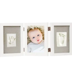 Dooky Hånd- og Fodaftryk Sæt - Happy Hands - Triple Ramme