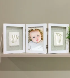 Dooky Hånd- og Fodaftryk Sæt - Happy Hands - Triple Ramme