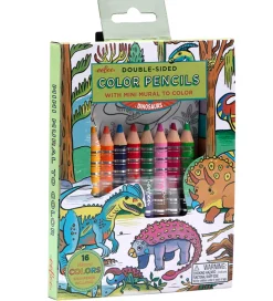 Eeboo Farveblyanter - 8 Stk. - Dinosaurer m. Tegning