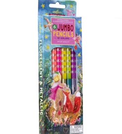 Eeboo Farveblyanter - 6 Stk. - Jumbo - King Fox