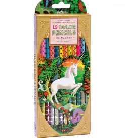 Eeboo Farveblyanter - 12 Stk. - Neon/Metallic - Unicorn