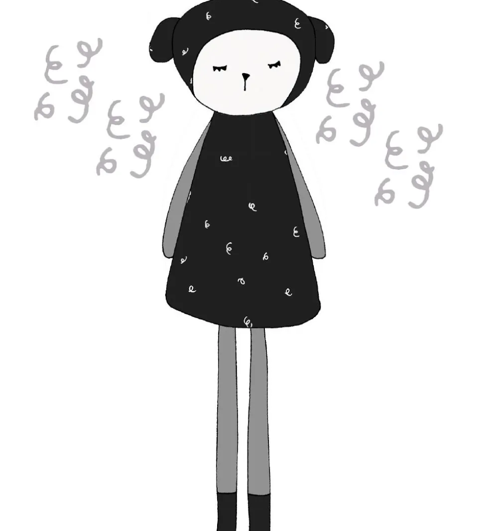 Fabelab Wallstickers - Dreamy Friend Sheep - Sort m. Får