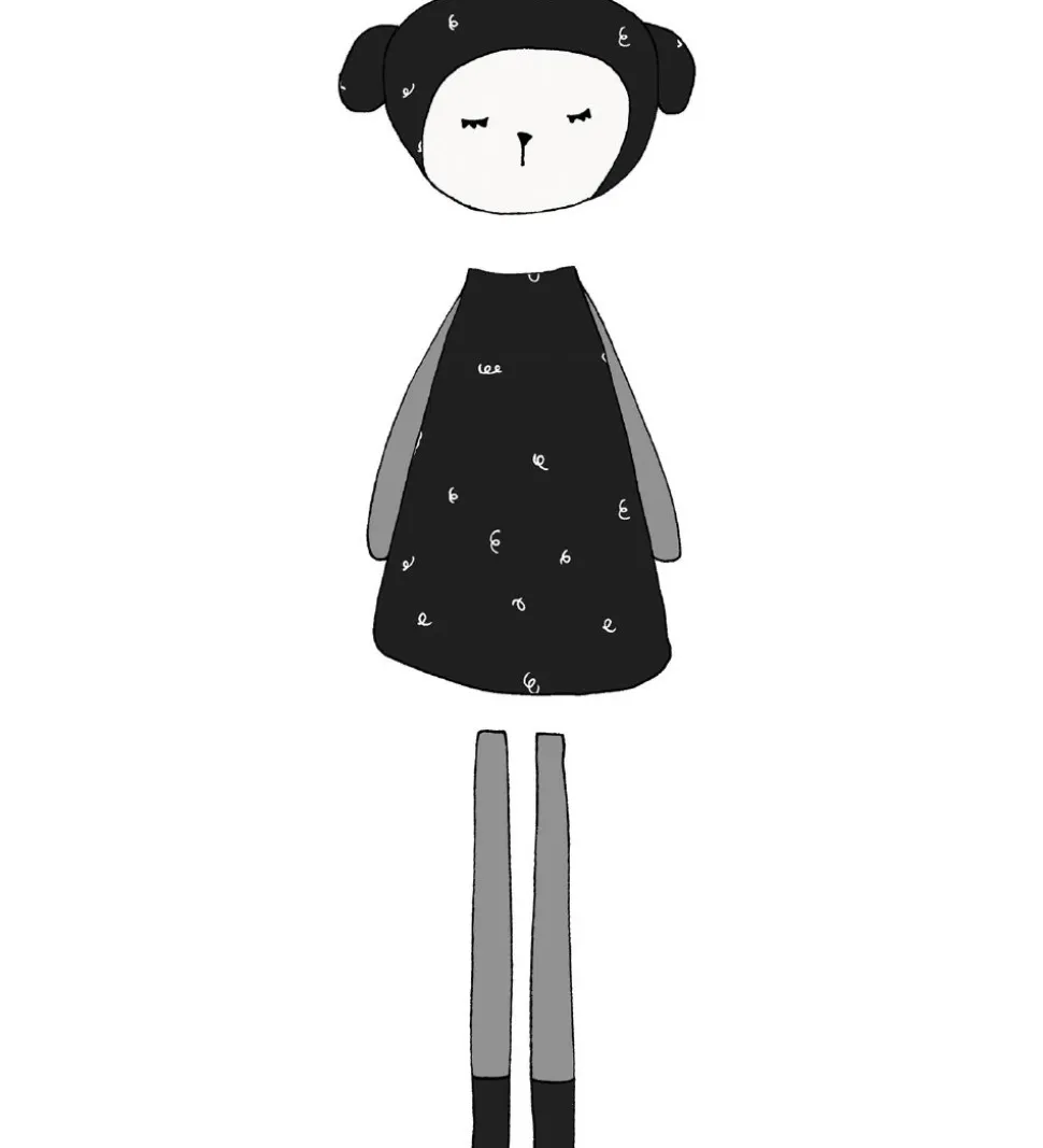 Fabelab Wallstickers - Dreamy Friend Sheep - Sort m. Får