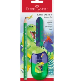 Faber-Castell Blyantsæt - Dinosaur Jumbo - 3 Dele - Grøn