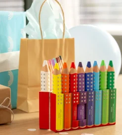 Faber-Castell Farveblyanter - XXL Jumbo Grip + Spidser - 16 stk.