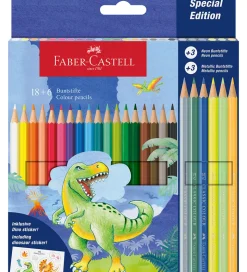 Faber-Castell Farveblyanter - 18+6 stk. - Dinosaur Metallic/Neon