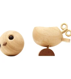 FableWood H.C. Andersen - Nattergalen - 8 cm - Natur/Guld