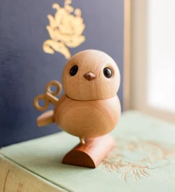 FableWood H.C. Andersen - Nattergalen - 8 cm - Natur/Guld