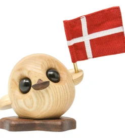 FableWood Ælling m. Flag - Pick-Me-Up Villy - 10 cm - Natur