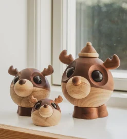 FableWood Pick-Me-Up Rensdyr - Svend - 12 cm - Natur