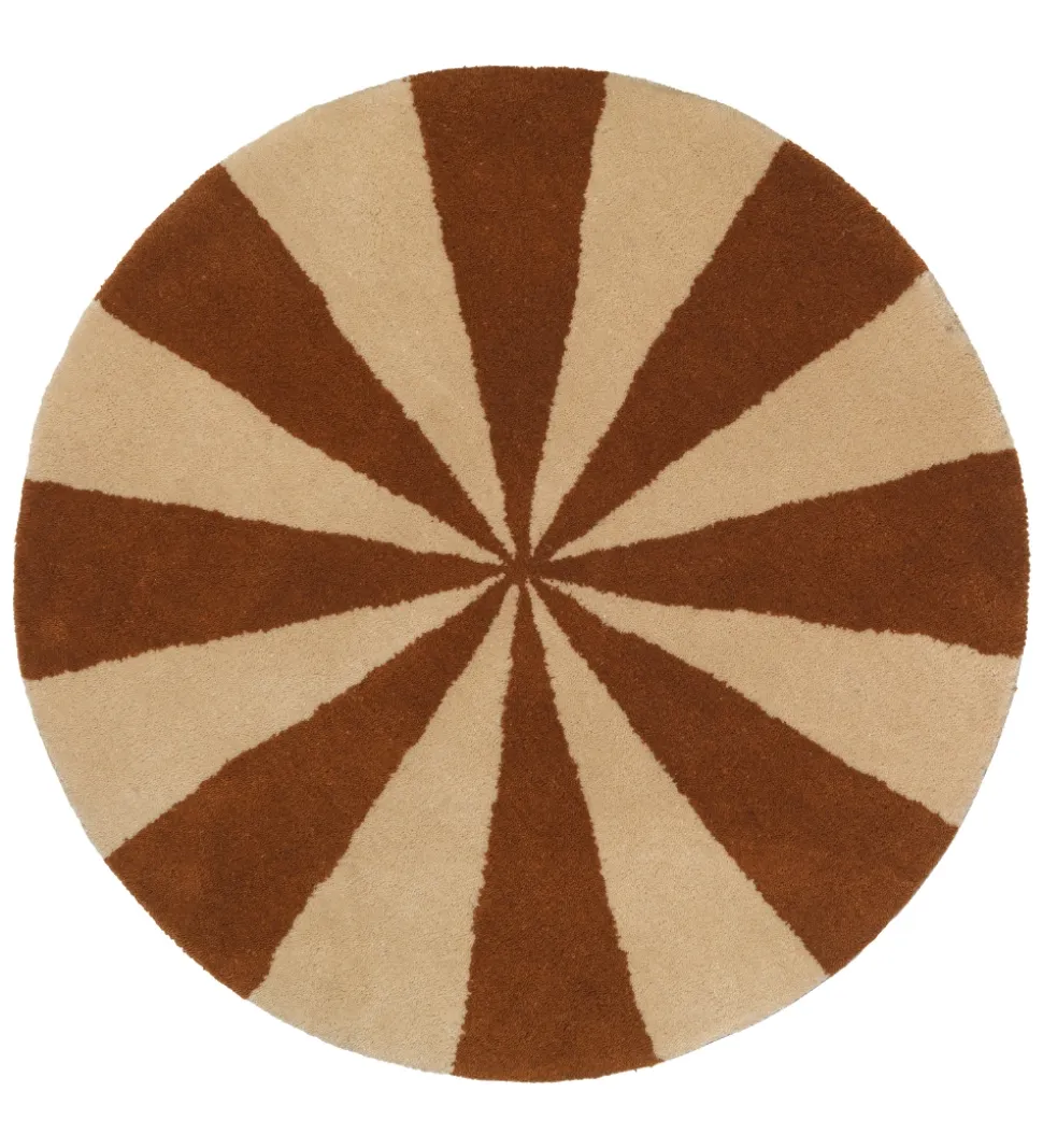 Ferm Living Gulvtæppe - 70 cm - Uld - Dark Brick/Off White